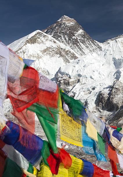 istock Mount Everest with buddhist prayer flags 509529660
