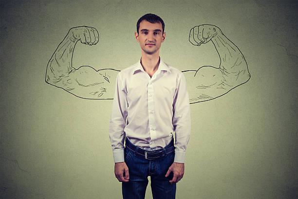 istock Powerful man reality vs ambition wishful thinking concept 509530524
