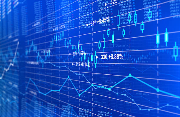 istock Stock market infographics background with candlestick chart detail 509533342