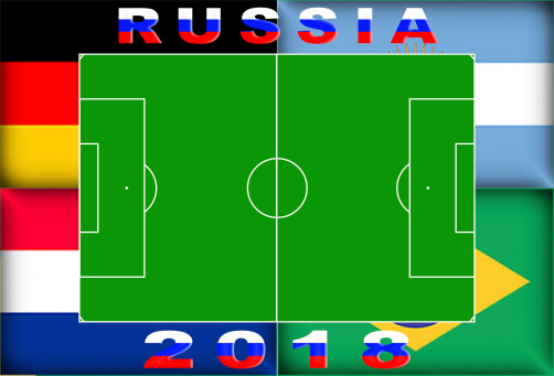 Russia 2018 Conceptual Soccer (Football / Futbol) Tournament Background