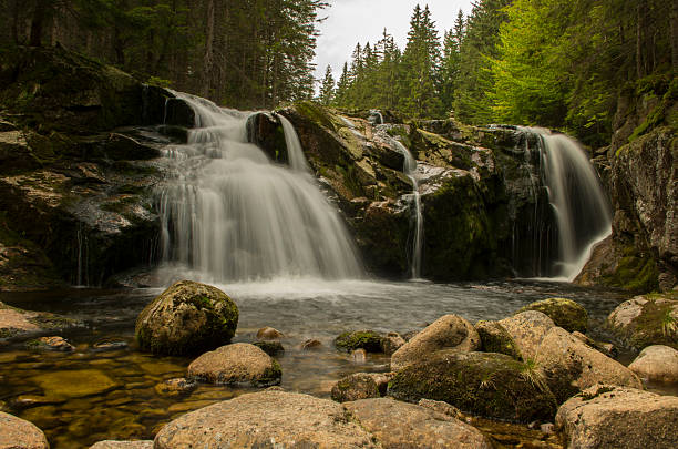 istock Small elbe's waterfall in Krkonose mountains (Czech Republic) 509534513