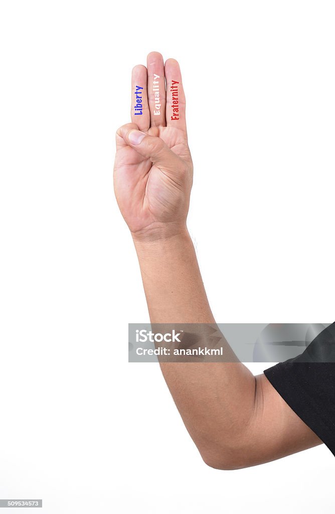 man show 3 finger for anti dictator man show 3 finger for anti dictator in thailand Adult Stock Photo