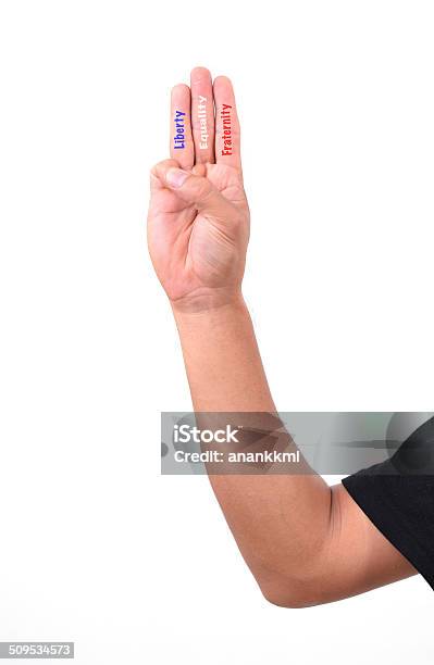 Man Show 3 Finger For Anti Dictator Stock Photo - Download Image Now - Adult, Community, Concepts