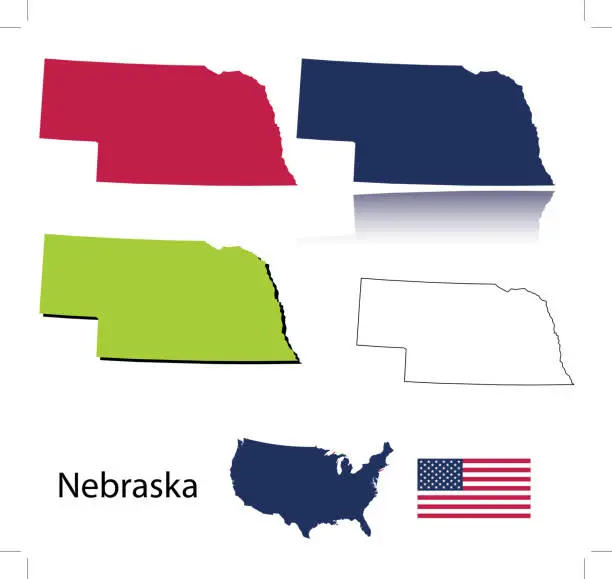 Vector illustration of Nebraska state