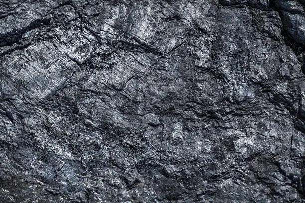 Close-up of black coal