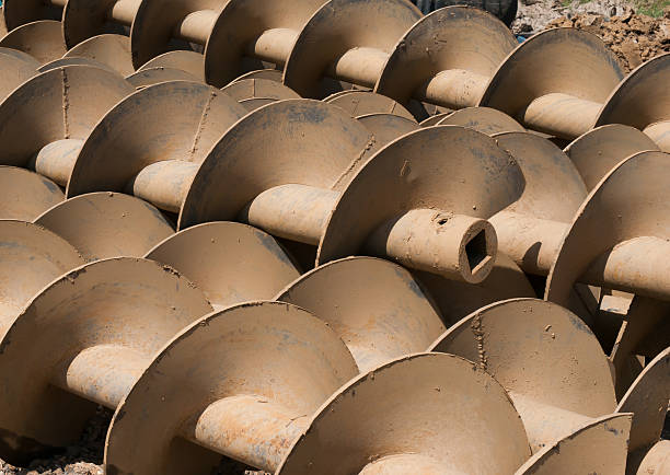 istock Tube of rust steel auger bunch before hot-dip galvanized. 509536561