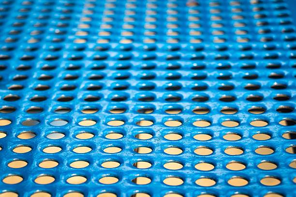 istock Sheet metal punching blue 509536868
