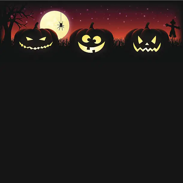 Vector illustration of Halloween pumpkin Background