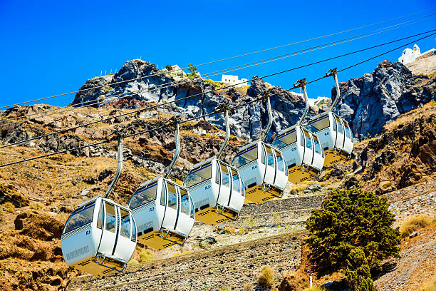 istock Cable car in Thira, Santorini island, Greece 509537231