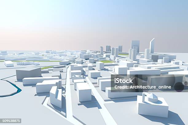 City Render Im Dreidimensionalen Raum Stockfoto und mehr Bilder von Stadt - Stadt, Dreidimensional, Digital generiert