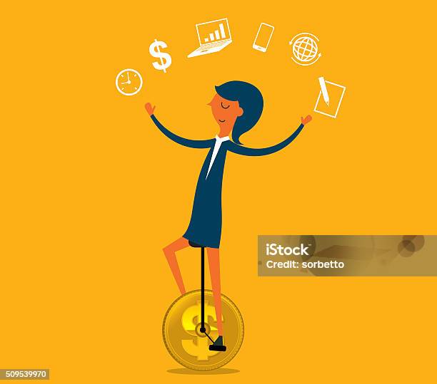 Infographic Juggle Stock Illustration - Download Image Now - Juggling, Women, Balance