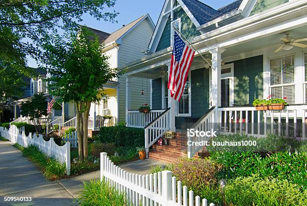 American Dream Stock Photo - Download Image Now - American Flag, Residential Building, Home Interior