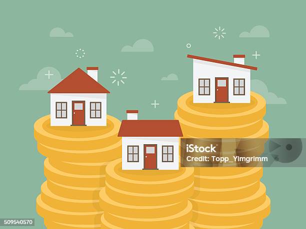 Real Estate Stock Illustration - Download Image Now - House, Currency, Housing Problems