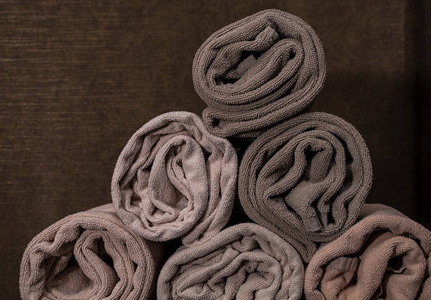 istock Rolled up towels and pampering products 509545202