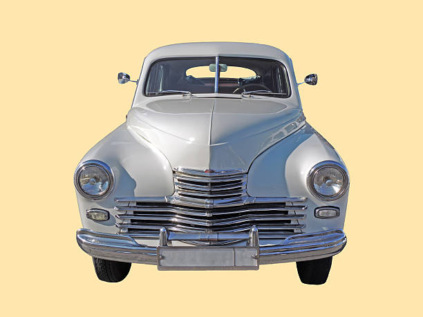 istock Executive car of 1950s fastback front view 509545428