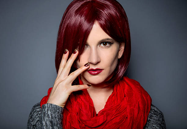 3,222 Burgundy Hair Stock Photos, Pictures & Royalty-Free Images - iStock |  Red hair, Purple hair, Pink hair