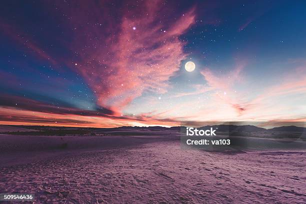 Moon Gazing Stock Photo - Download Image Now - Landscape - Scenery, Desert Area, Sky