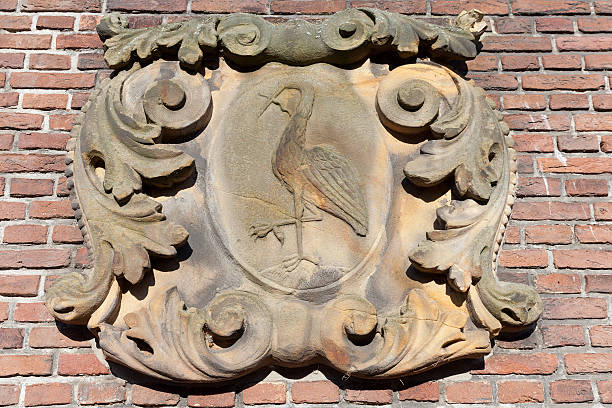 istock facing brick with The Hague's coat of arms 509546818