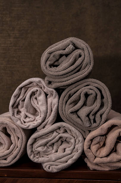 istock Rolled up towels and pampering products 509548324