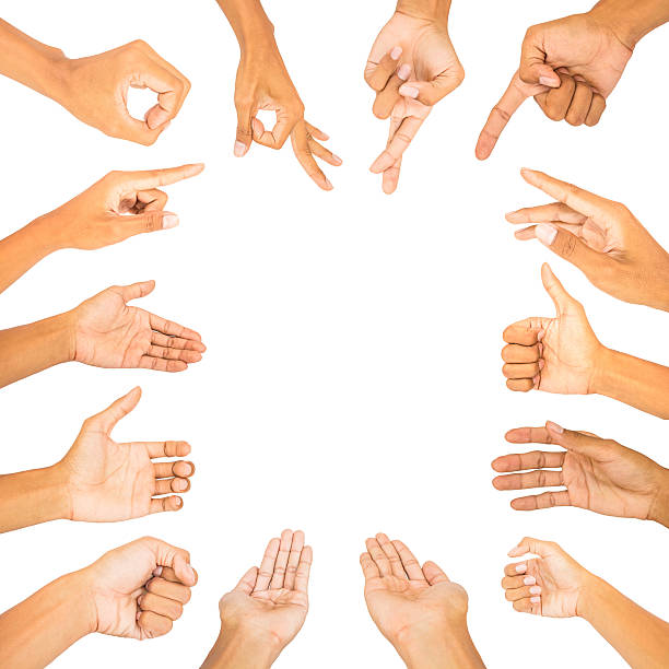 istock collection of hand make symbol white isolated 509557260