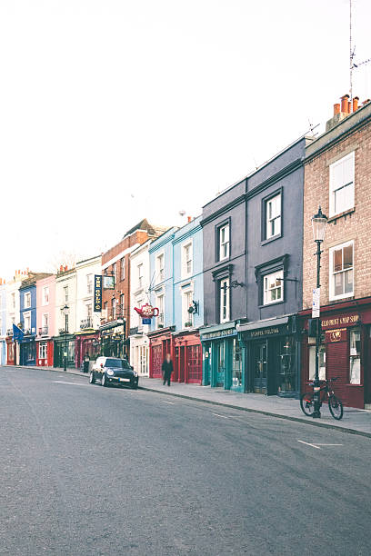 portobello road, notting hill, londyn - editorial english culture british culture outdoors zdjęcia i obrazy z banku zdjęć