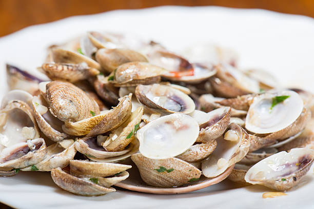 istock Empty shell of clams in the dish 509559112