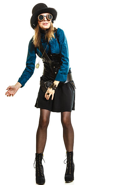 istock Cool girl in steampunk style. 509559422