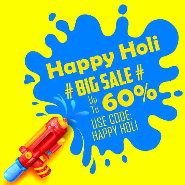 Vector illustration of Holi promotional background