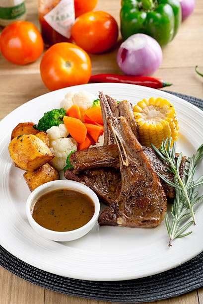 Grilled Lamb stock photo