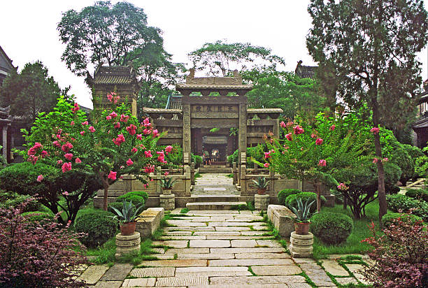 Garden and ornamental courtyard in the Great Mosque complex, Xi'an, China
