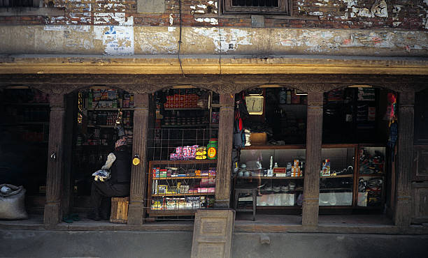 Old deli in Kathmandu Nepal Asia a summer day.