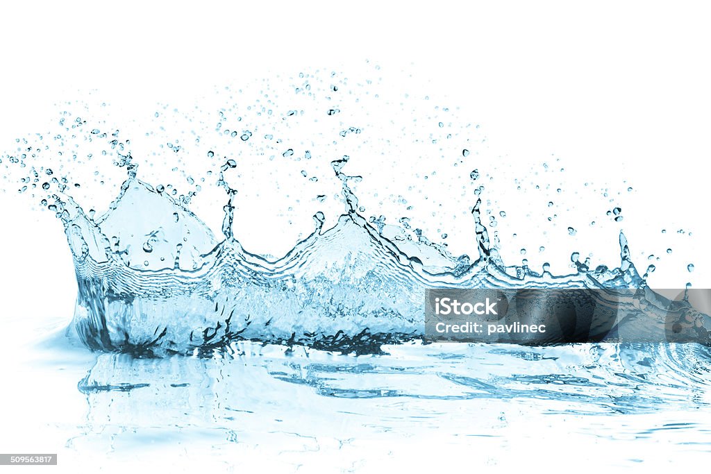 turquoise water splash turquoise water splash, isolated on white Abstract Stock Photo