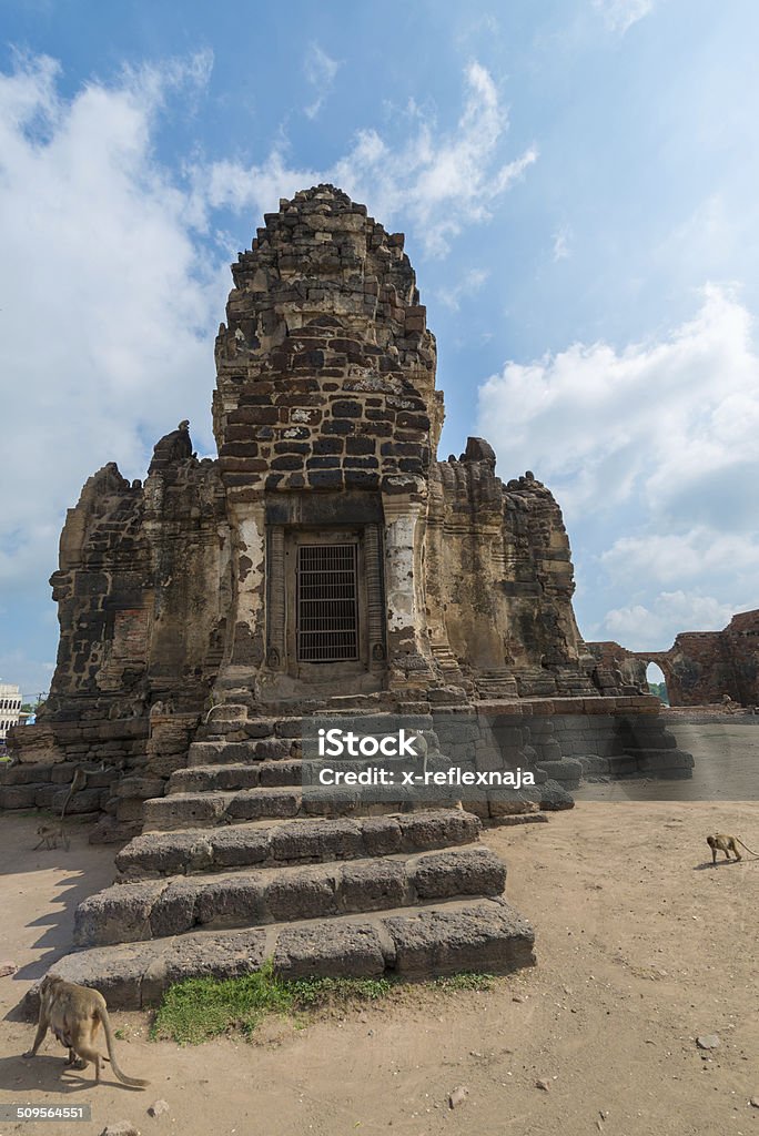 Phra Prang Sam Yot ancient remains Lop Buri thailand Ancient Stock Photo