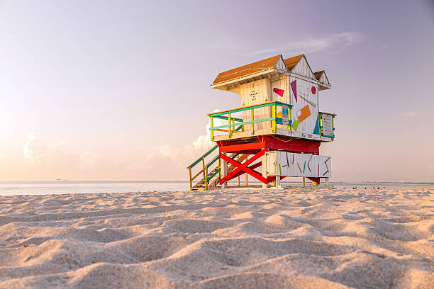 istock Colorful Lifeguard Tower in South Beach, Miami Beach 509565169