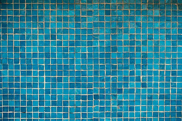 Photo of tile texture background of swimming pool tiles