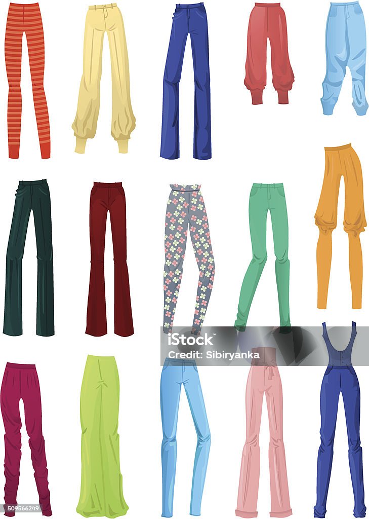 Womens Pants Stock Illustration - Download Image Now - Beauty, Cartoon ...