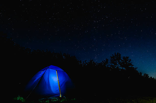istock Tent under the starry sky 509567225