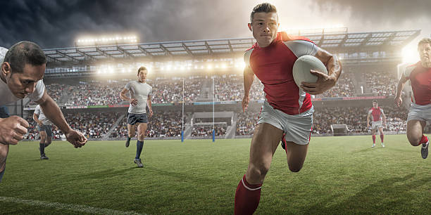 rugby-aktion - watching the game fotos stock-fotos und bilder