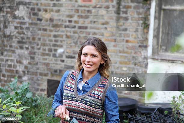 Female Garden Stock Photo - Download Image Now - 30-34 Years, Adults Only, Blond Hair