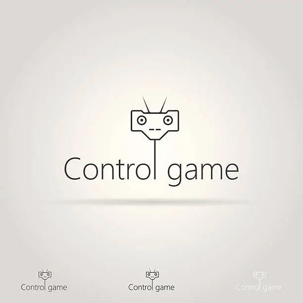 Vector illustration of Vector illustration with icon for game control