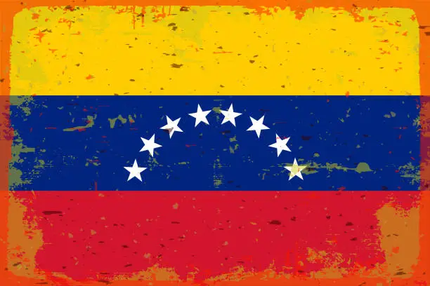 Vector illustration of Flag of venezuela