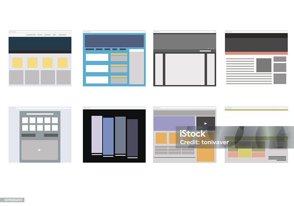 Website Computer Patterns Website Patterns Stock Illustration - Download Image Now - Abstract ...
