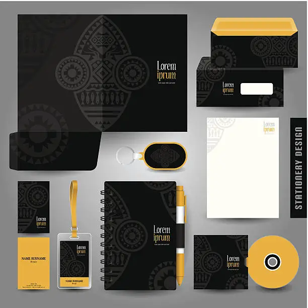 Vector illustration of Stationery template design.