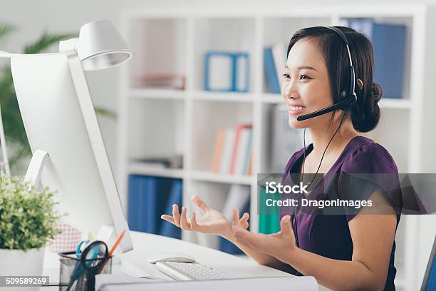 Technic Support Operator Stock Photo - Download Image Now - Customer Service Representative, Hands-free Device, Headset