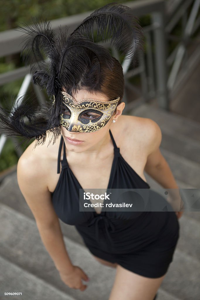 Femme Sexy avec Masque vénitien - Photo de Masque libre de droits