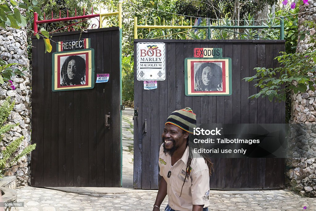 Bob Marley Mausoleum Nine Mile, Jamaica - January 29, 2014: Bob Marley's birth place and mausoleum in Nine Mile, Jamaica. Bob Marley - Musician Stock Photo