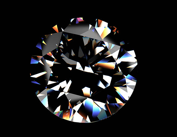 istock Round shape brilliant Diamond. Jewelry background 509612119