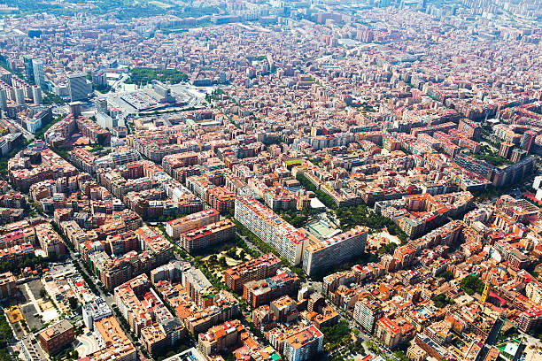 istock Barcelona from helicopter. Sants  district 509612439