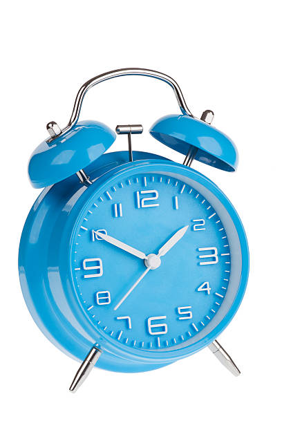 istock Blue alarm clock isolated on white 509613133