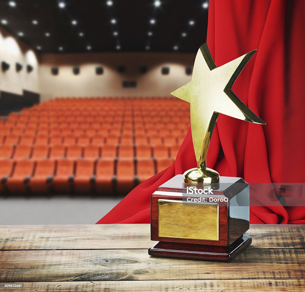 Star award for service Star award for service to the background of the auditorium Abstract Stock Photo